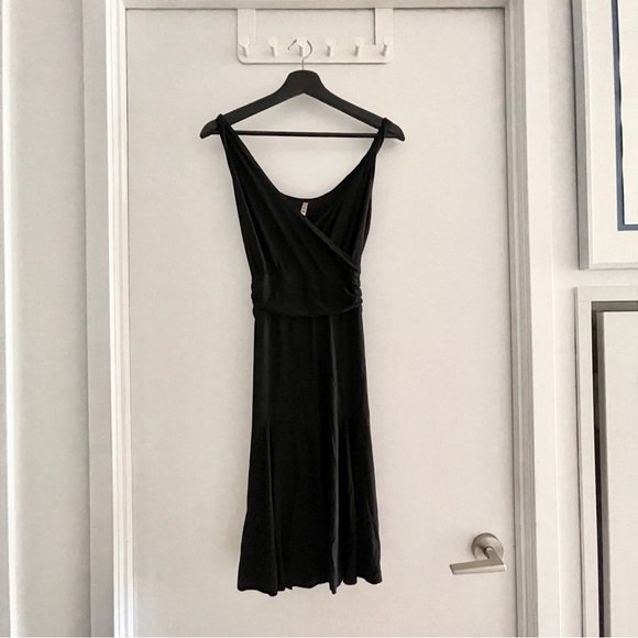 Three Dots Black Twist-Strap A-Line Dress (S) - Picture 4 of 4